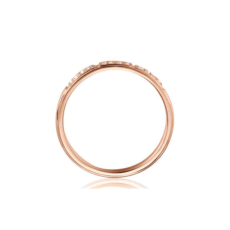 Fede Nuziale Exceptionnellement Vôtre - Oro Rosa, Diamanti - 3