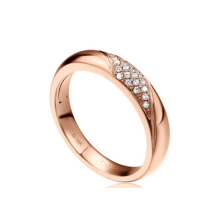 Fede Nuziale da Donna Autour de moi pour madame - Fedina Oro Rosa, Diamante - 2