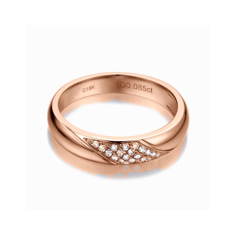 Fede Nuziale da Donna Autour de moi pour madame - Fedina Oro Rosa, Diamante - 4