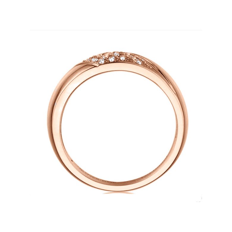 Fede Nuziale da Donna Autour de moi pour madame - Fedina Oro Rosa, Diamante - 5