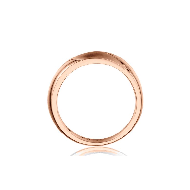 Fede Nuziale da Uomo Autour de moi - Fedina Oro Rosa, Diamante - 4