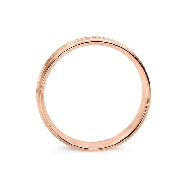 Fede nuziale per Donna. Oro rosa e Diamanti incastonati | Une vie avec toi - 4