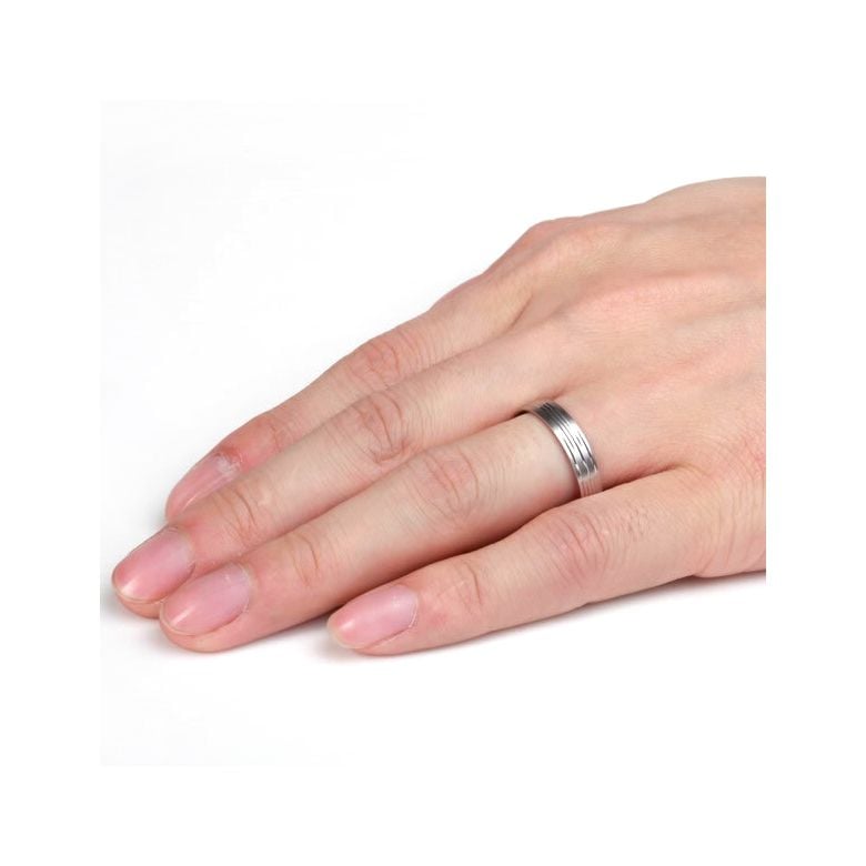 Fede nuziale Uomo in Oro bianco 18ct | Con te - 3