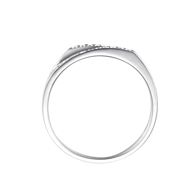 Fede Nuziale da Donna Dalila - Oro Bianco e Diamanti - 5