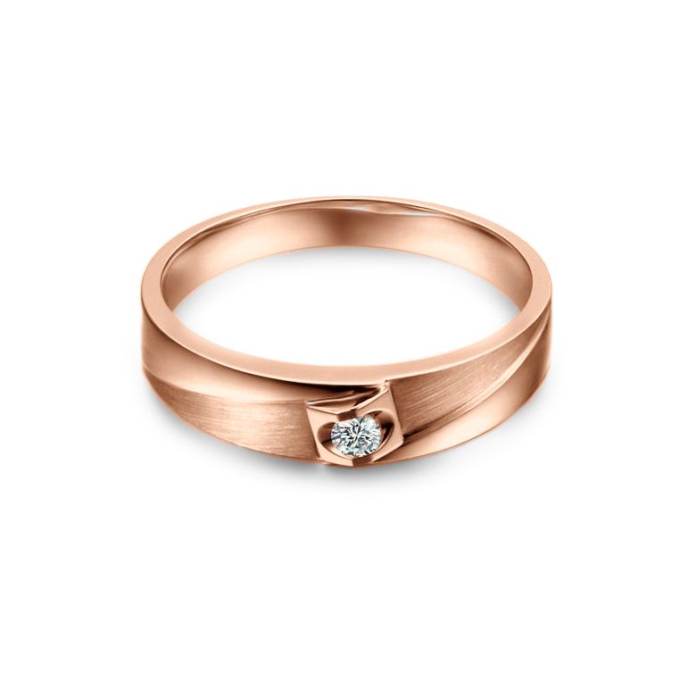 Fede Nuziale Giuliana - Anello Donna Oro Rosa Lucido/Spazzolato - 3
