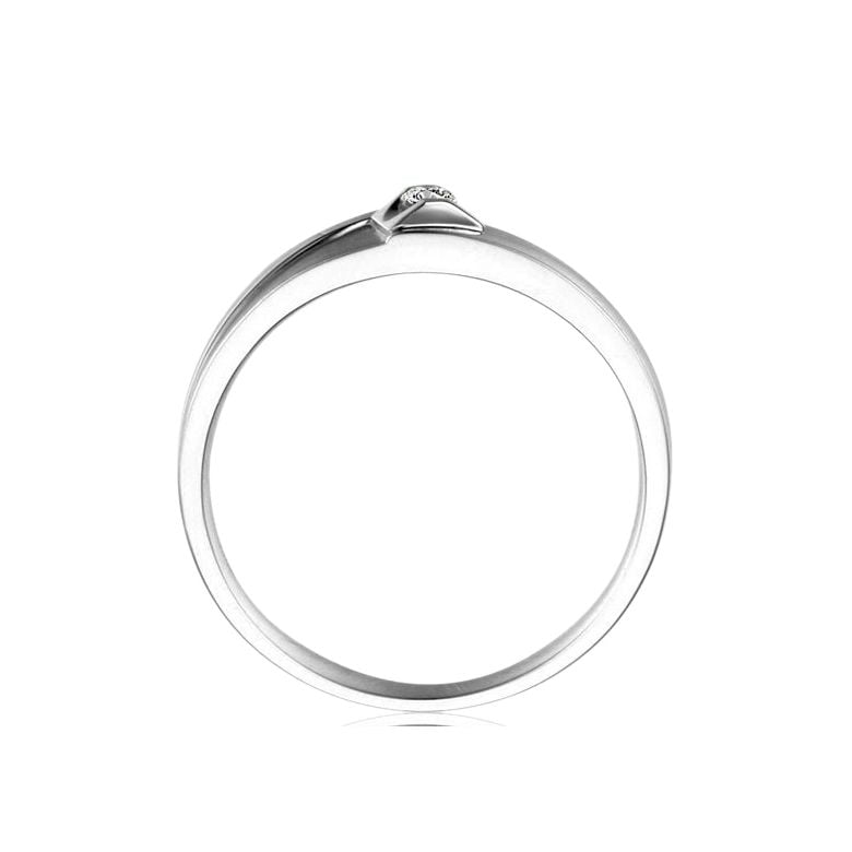 Fede Nuziale Renzo - Anello Uomo Oro Bianco Lucido/Spazzolato - 4