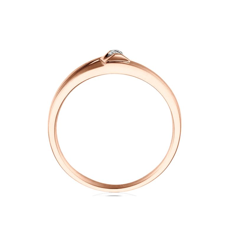 Fede Nuziale Renzo - Anello Uomo Oro Rosa Lucido/Spazzolato - 4