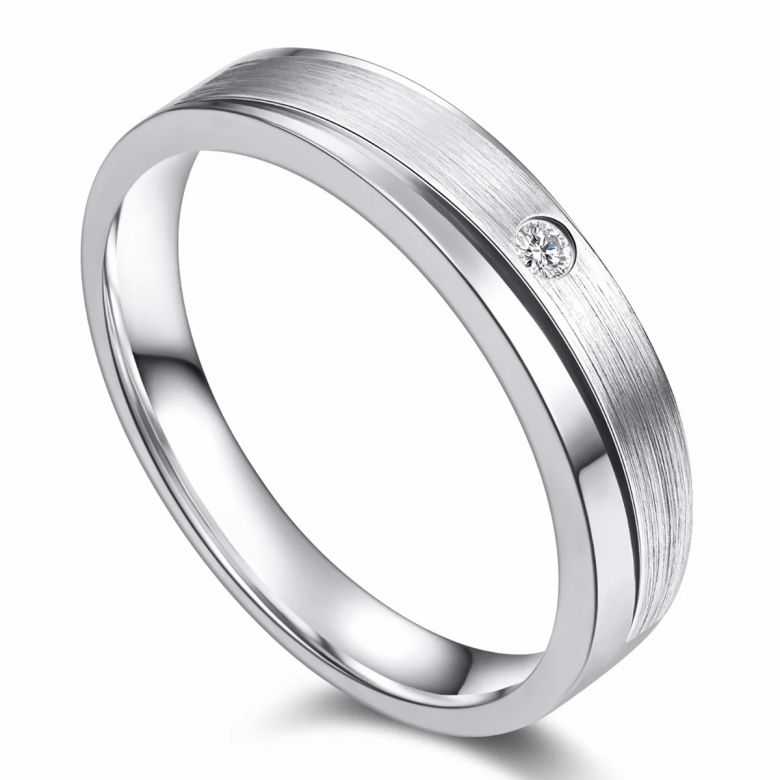 Una punta d'amore Uomo Platino Diamanti - 1