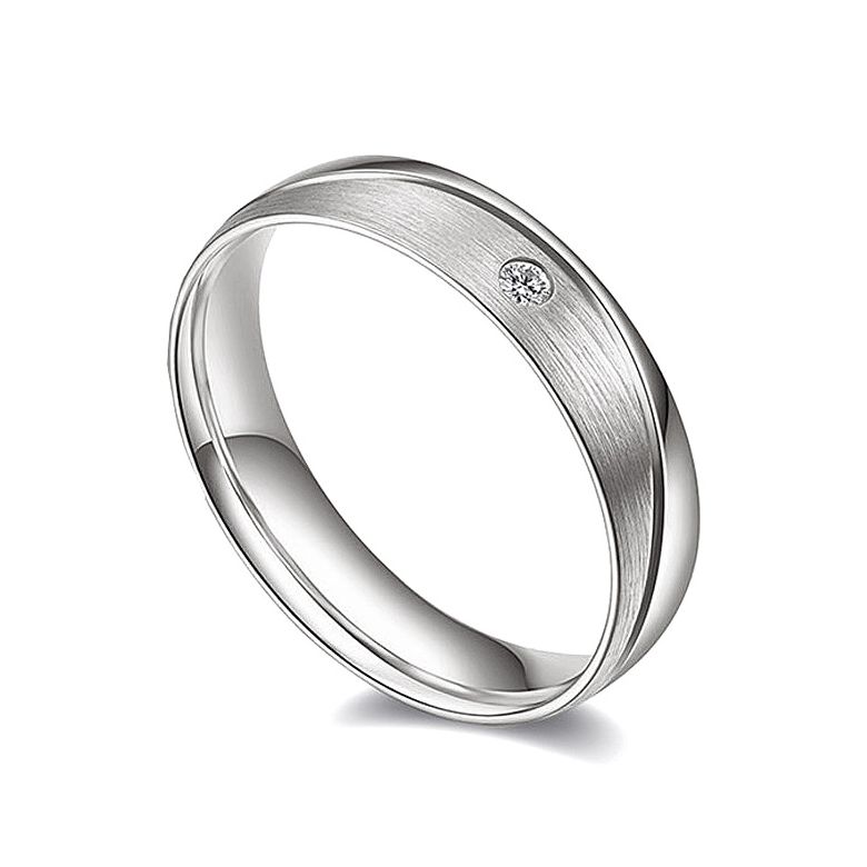 Fede nuziale Uomo Étreintes Infinies 2 Platino - 1