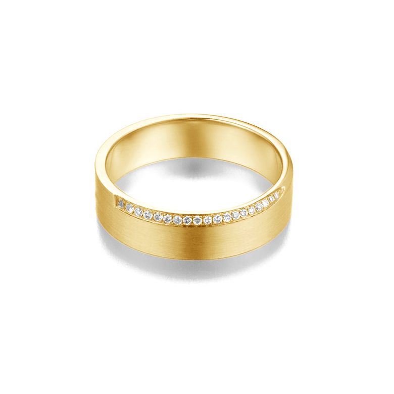 Fede Nuziale Prielle - Oro Giallo Spazzolato - 2