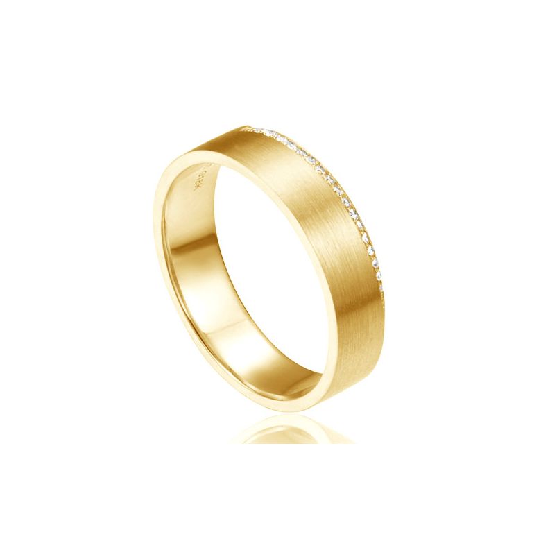 Fede Nuziale Prielle - Oro Giallo Spazzolato - 1