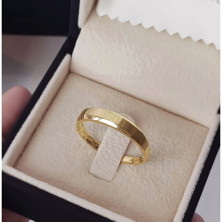 Fede nuziale Uomo. Oro giallo. Diamante 0.007ct | Dominik - 2