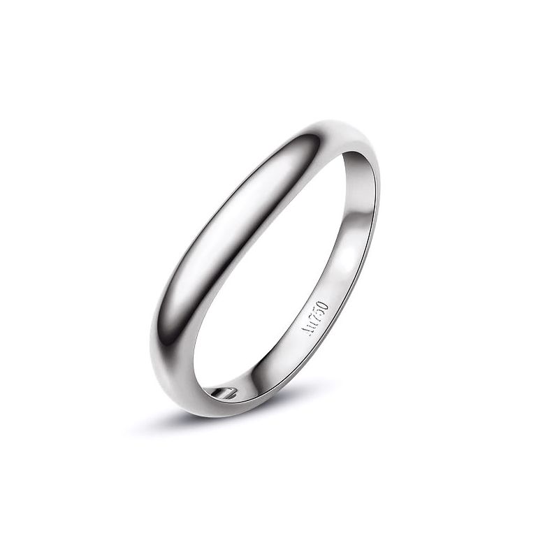 Fede nuziale uomo. Platino 3.00gr - Diamante 0.009ct | Viktor - 1
