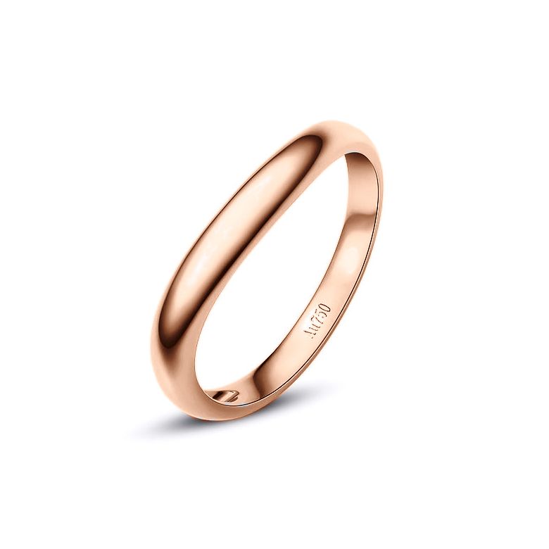 Fede nuziale uomo. Oro rosa 3.00gr - Diamante 0.009ct | Viktor - 1