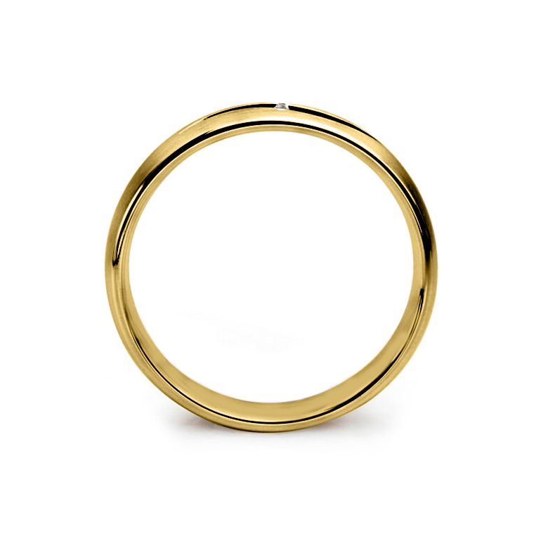 Fede donna. Oro bianco 18ct. Diamante 0.03ct - Elsa - 3