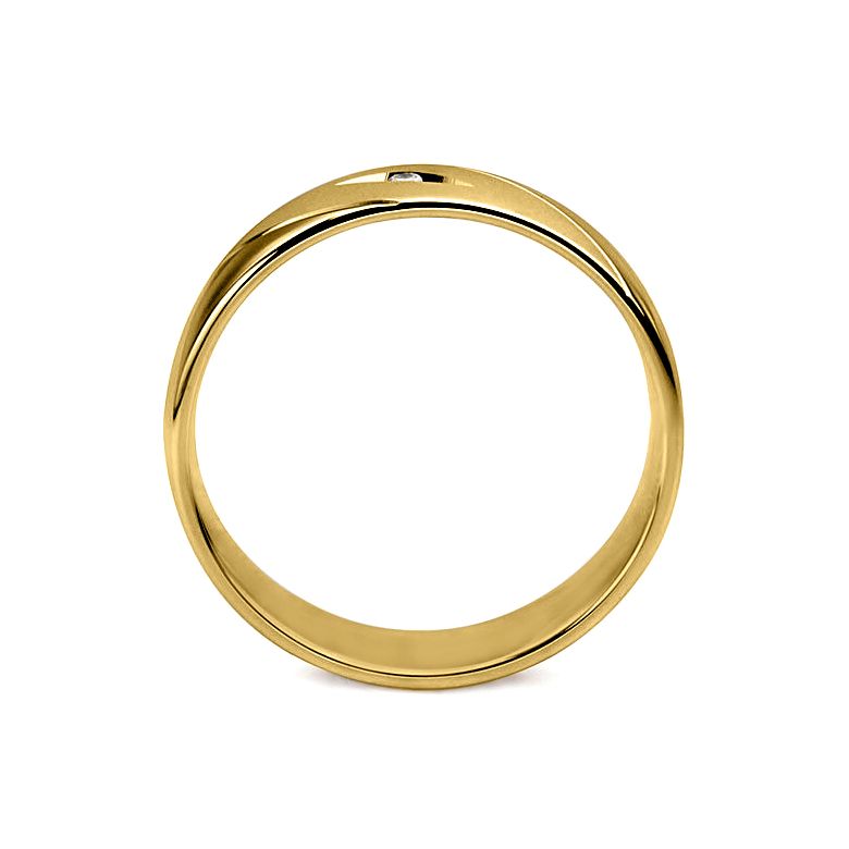 Fede Uomo - Oro giallo 5.80gr - Diamante 0.01ct - Rodrigo - 6