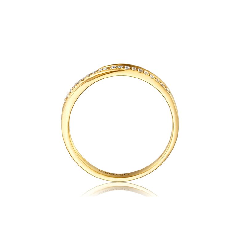 Fede Nuziale da Donna Extase - Oro Giallo e Diamanti - 6