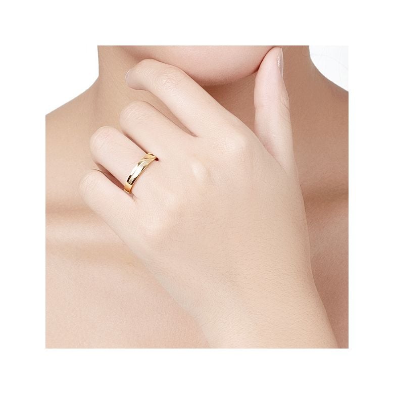 Fede Nuziale da Uomo Eolas - Oro Giallo e Diamante Interno - 3