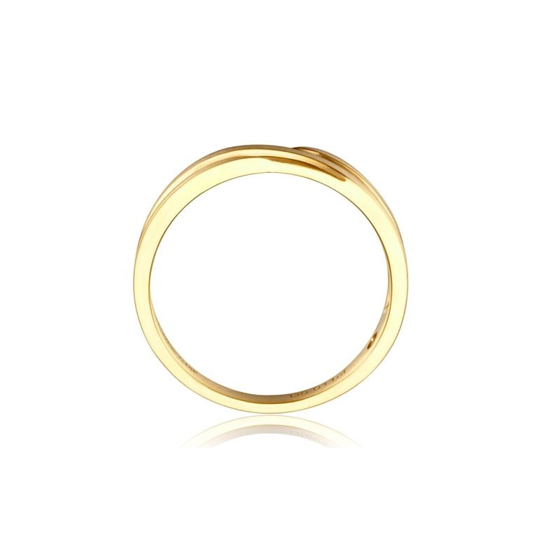 Fede Nuziale da Uomo Eolas - Oro Giallo e Diamante Interno - 6