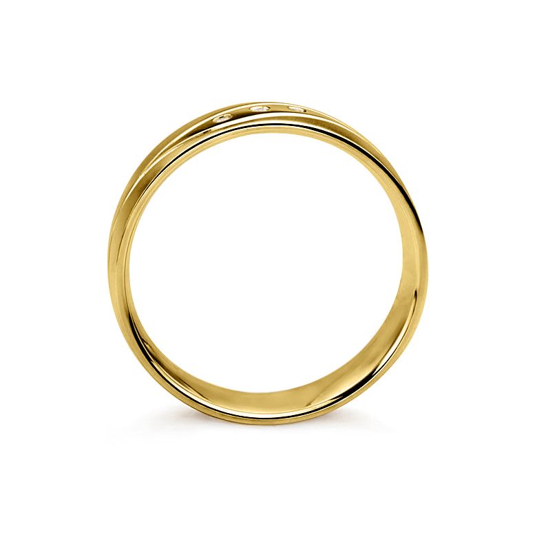 Fede Uomo - Oro giallo 5.50gr - Diamanti 0.030ct - Piacere - 5