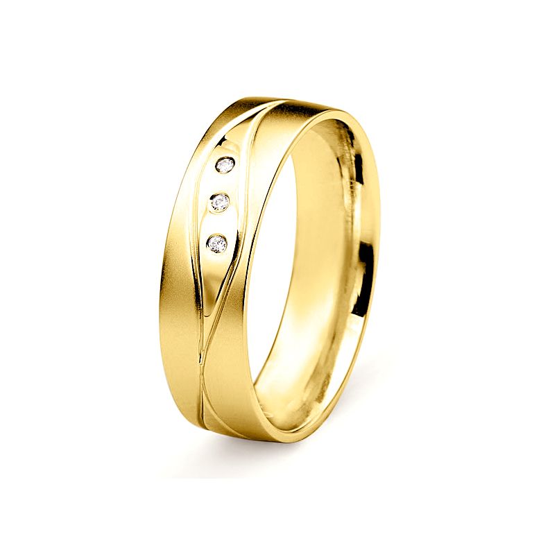 Fede Uomo - Oro giallo 5.50gr - Diamanti 0.030ct - Piacere - 1