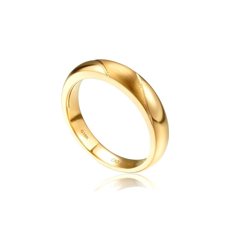 Fede Nuziale da Uomo Attorno A Me - Fedina Oro Giallo, Diamante - 1