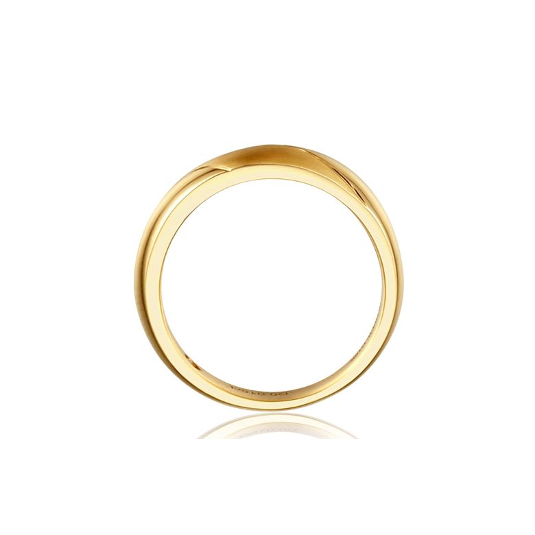 Fede Nuziale da Uomo Attorno A Me - Fedina Oro Giallo, Diamante - 4