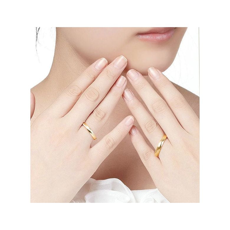 Fedi Nuziali Giovanna & Emiliano - Oro Giallo 18kt e Diamanti - 2