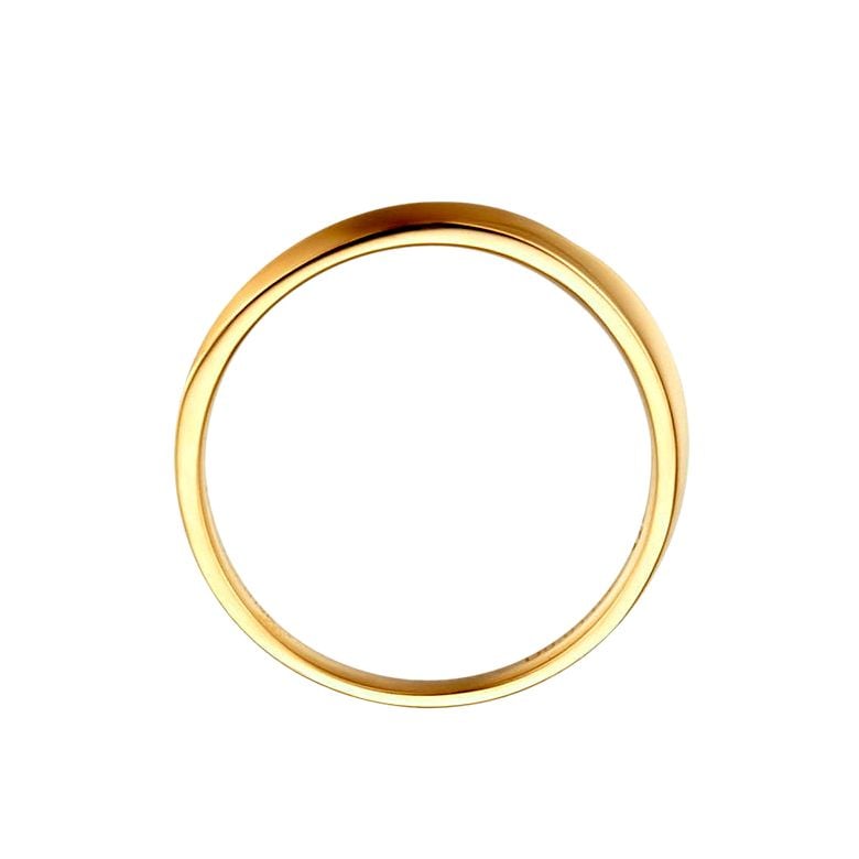 Fede Nuziale da Uomo Emiliano - Oro Giallo e Diamante Interno - 5