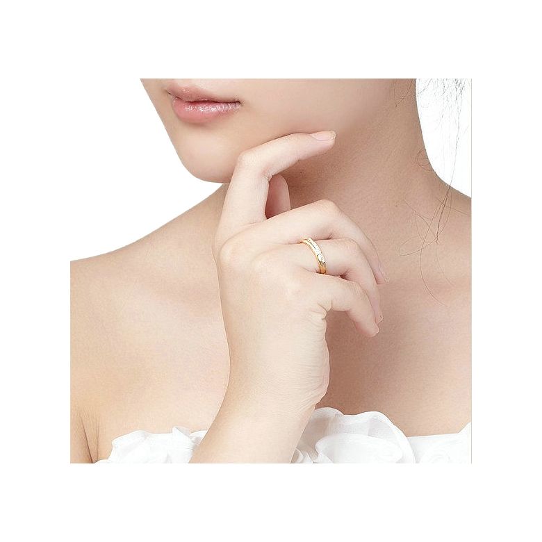 Fede Donna - Oro giallo 2.60gr - Diamanti 0.095ct - 2