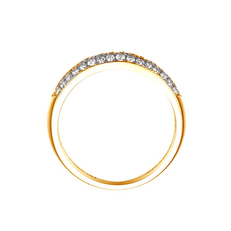 Fede Nuziale Bombata Bérénice - Oro Giallo 18kt & Diamanti - 4