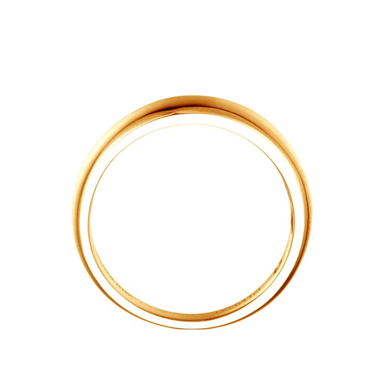 Fede Nuziale Bombata Carter - Anello Uomo Oro Giallo 18kt & Diamante - 4