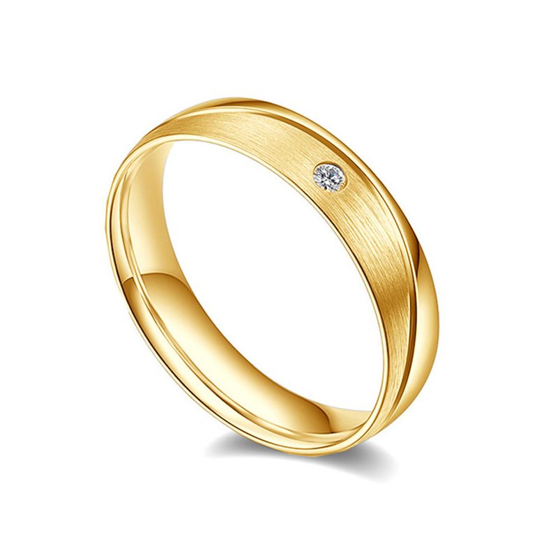 Fede Nuziale Uomo Étreintes Infinies - Oro Giallo, Diamanti - 1