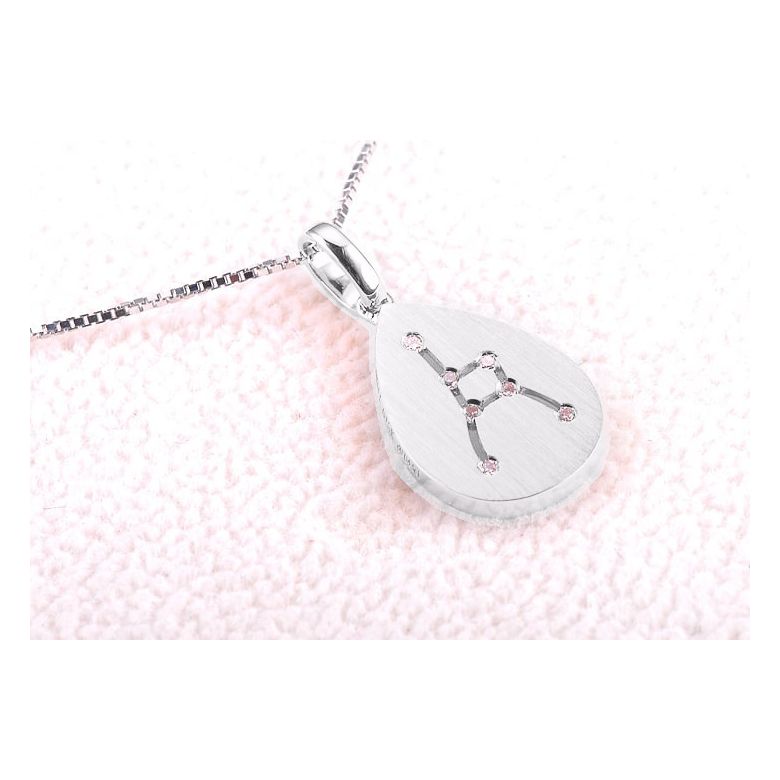 Ciondolo astrologico - Costellazione del cancro - Oro bianco, diamanti - 2