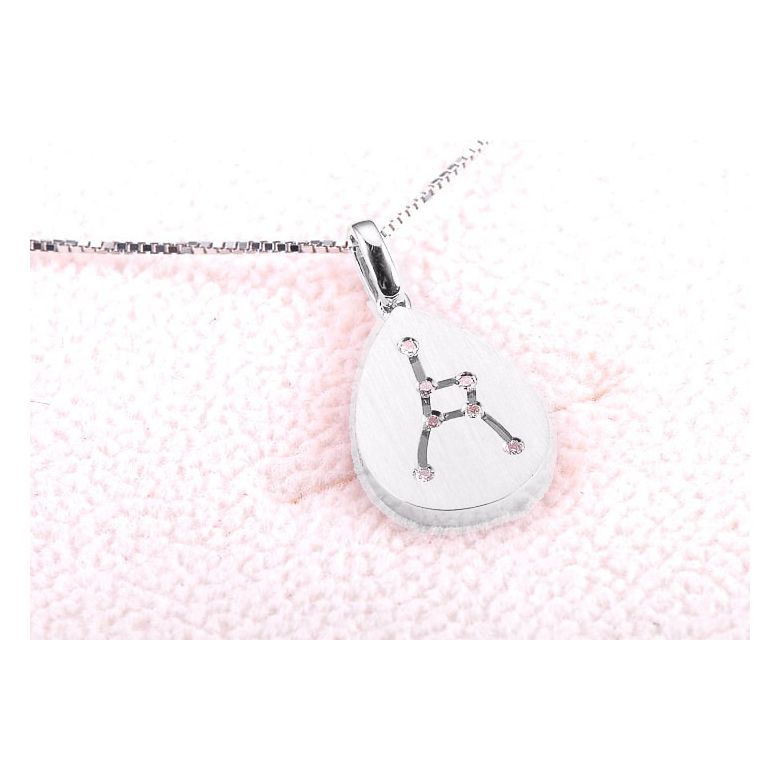 Ciondolo astrologico - Costellazione del cancro - Oro bianco, diamanti - 3