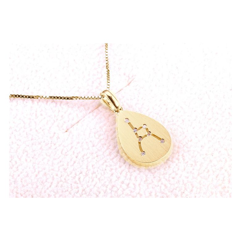 Ciondolo astrologico - Costellazione del cancro - Oro giallo, diamanti - 5