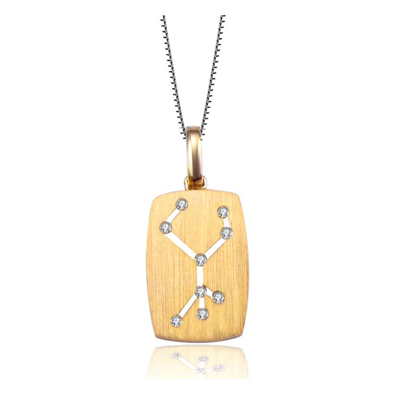 Ciondolo astrologico - Costellazione della vergine - Oro giallo - 1