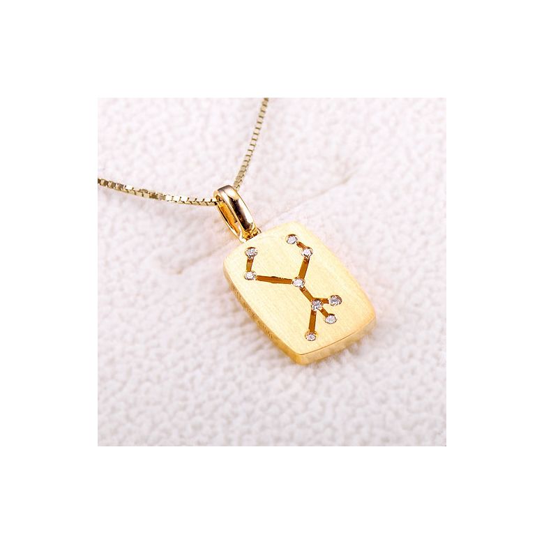 Ciondolo astrologico - Costellazione della vergine - Oro giallo - 3