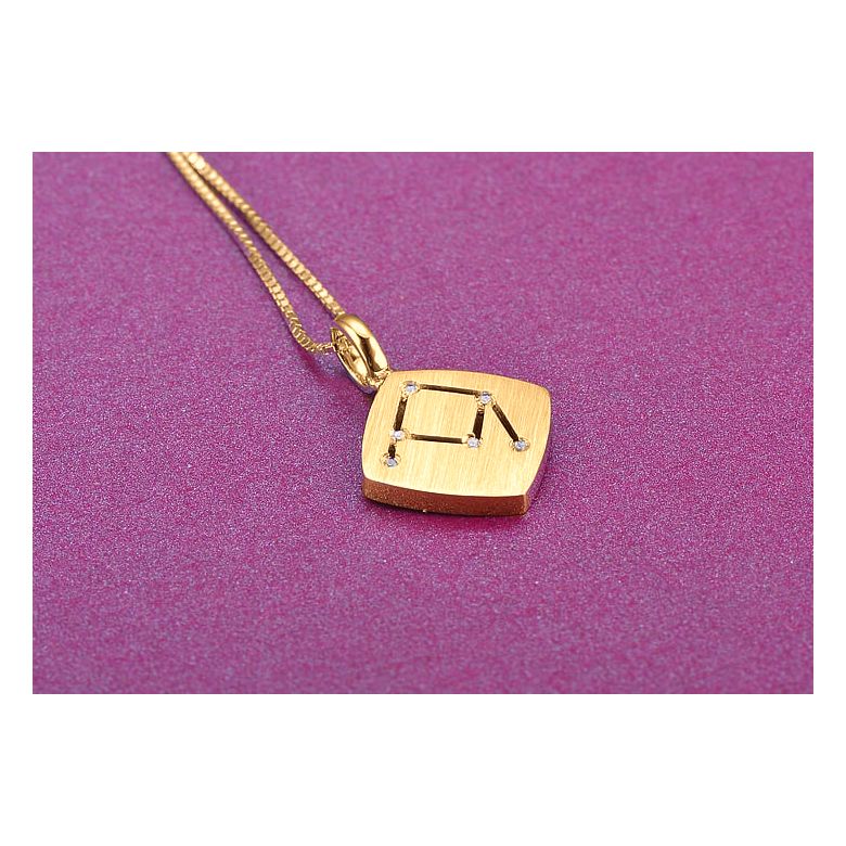 Ciondolo astrologico - Costellazione della bilancia - Oro giallo, diamanti  - 2