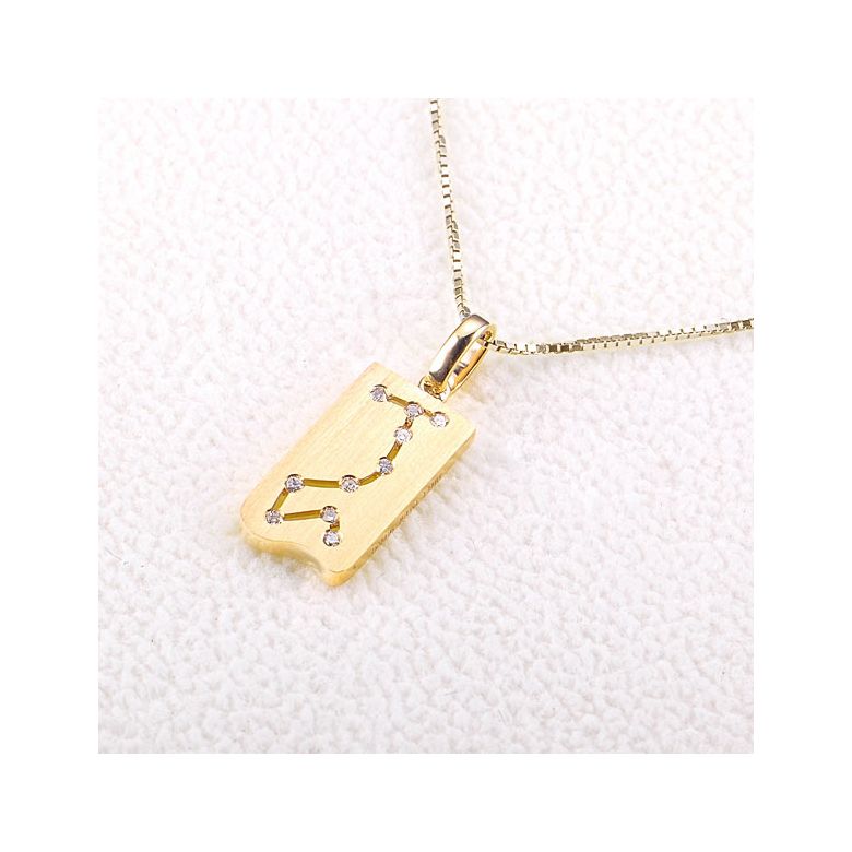 Ciondolo astrologico - Costellazione dello scorpione - Oro giallo, diamanti - 3