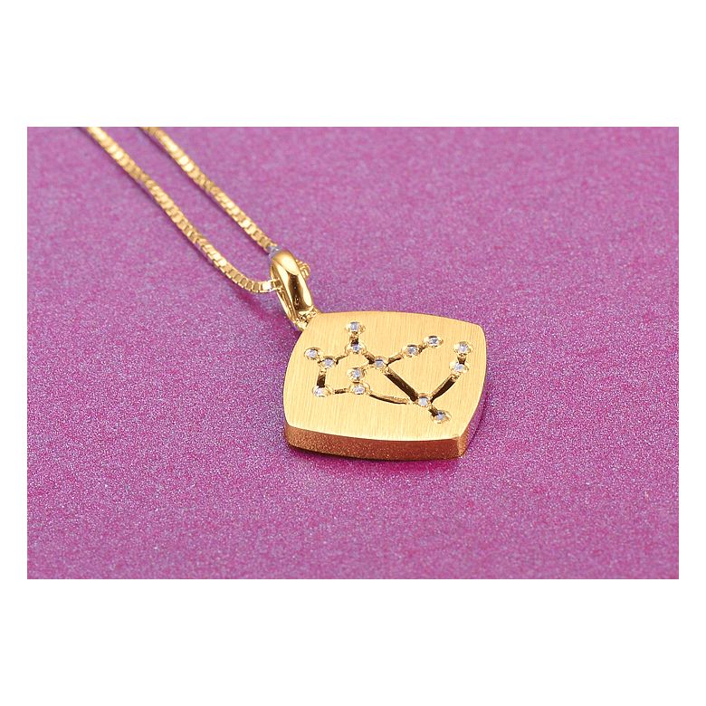 Ciondolo astrologico - Costellazione del sagittario - Oro giallo, diamanti - 2