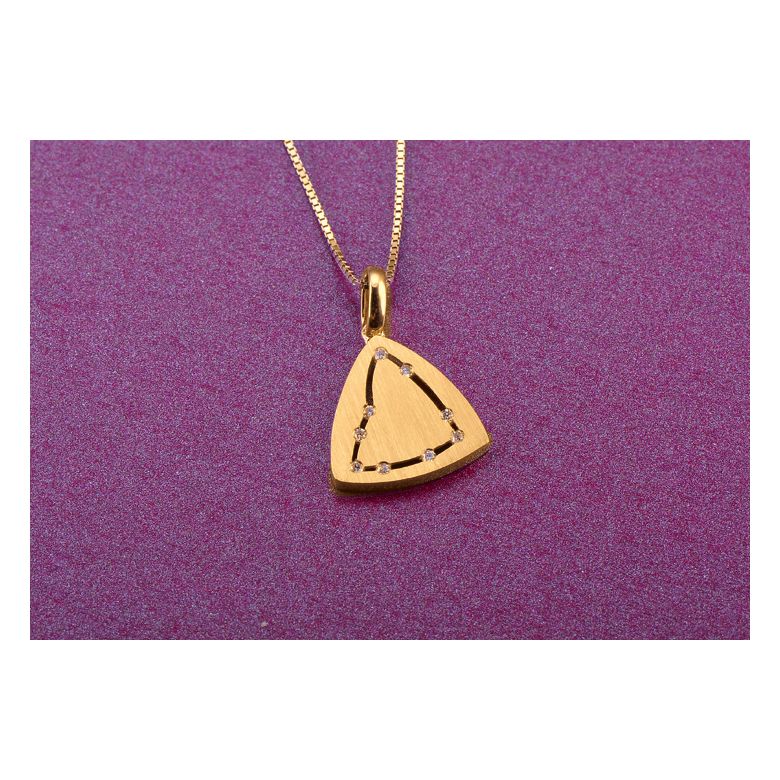 Ciondolo astrologico - Costellazione del capricorno - Oro giallo, diamanti - 2