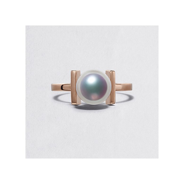 Anello Otohiko - Oro Rosa e Perla Akoya Giappone - 2