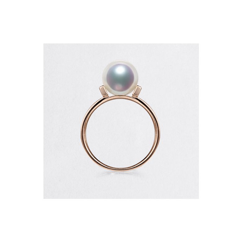 Anello Otohiko - Oro Rosa e Perla Akoya Giappone - 4