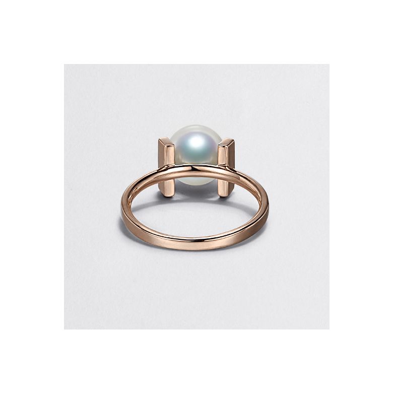 Anello Otohiko - Oro Rosa e Perla Akoya Giappone - 6