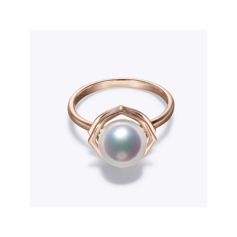 Anello Coco - Oro Rosa e Perla Akoya Giappone - 3