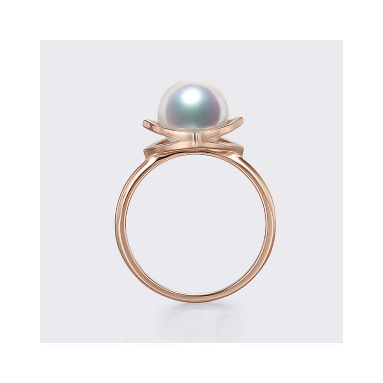 Anello Coco - Oro Rosa e Perla Akoya Giappone - 6