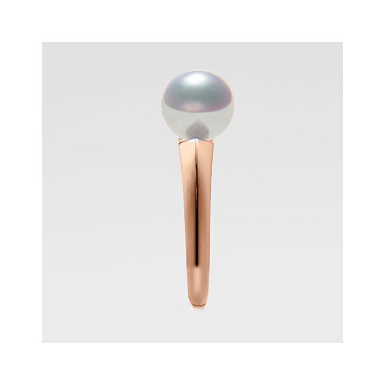 Anello Tsuguka - Oro Rosa, Diamante e Perla Akoya - 8