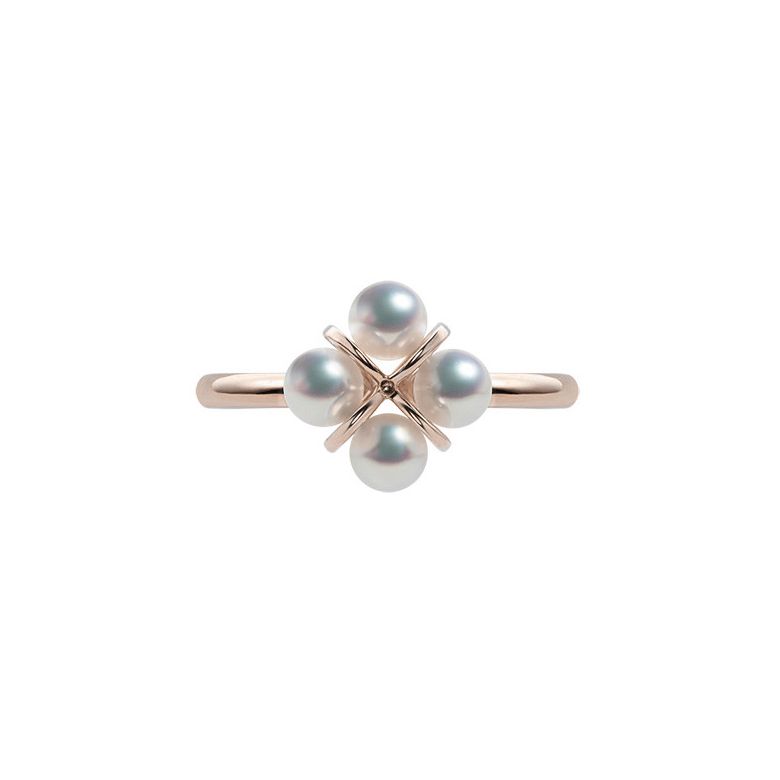 Anello Trèfle - Oro Rosa & Perla Akoya - 1