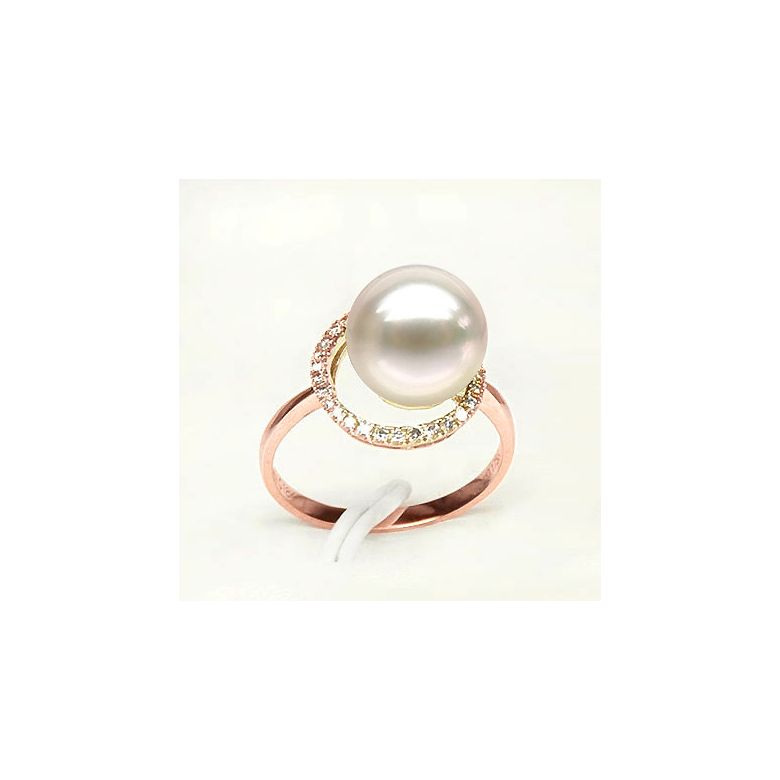 Anello Encerclement - Oro Rosa, Perla d'Acqua Dolce - 2